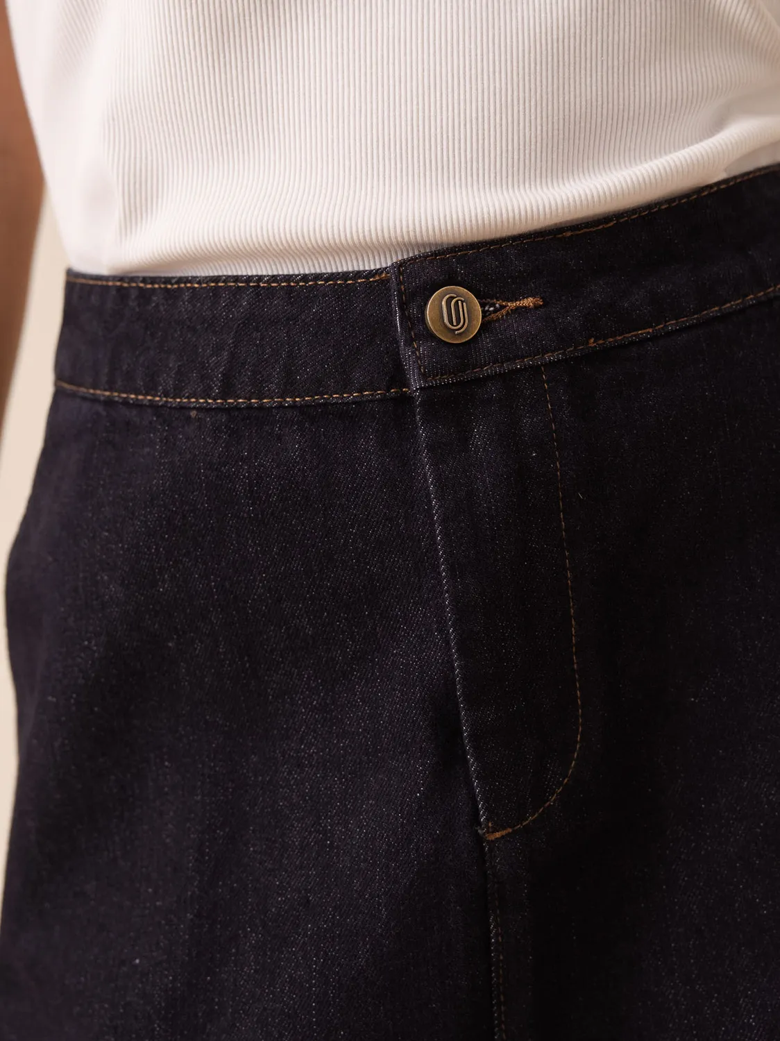 Oraije Romy gonna jeans mini brut trapèze