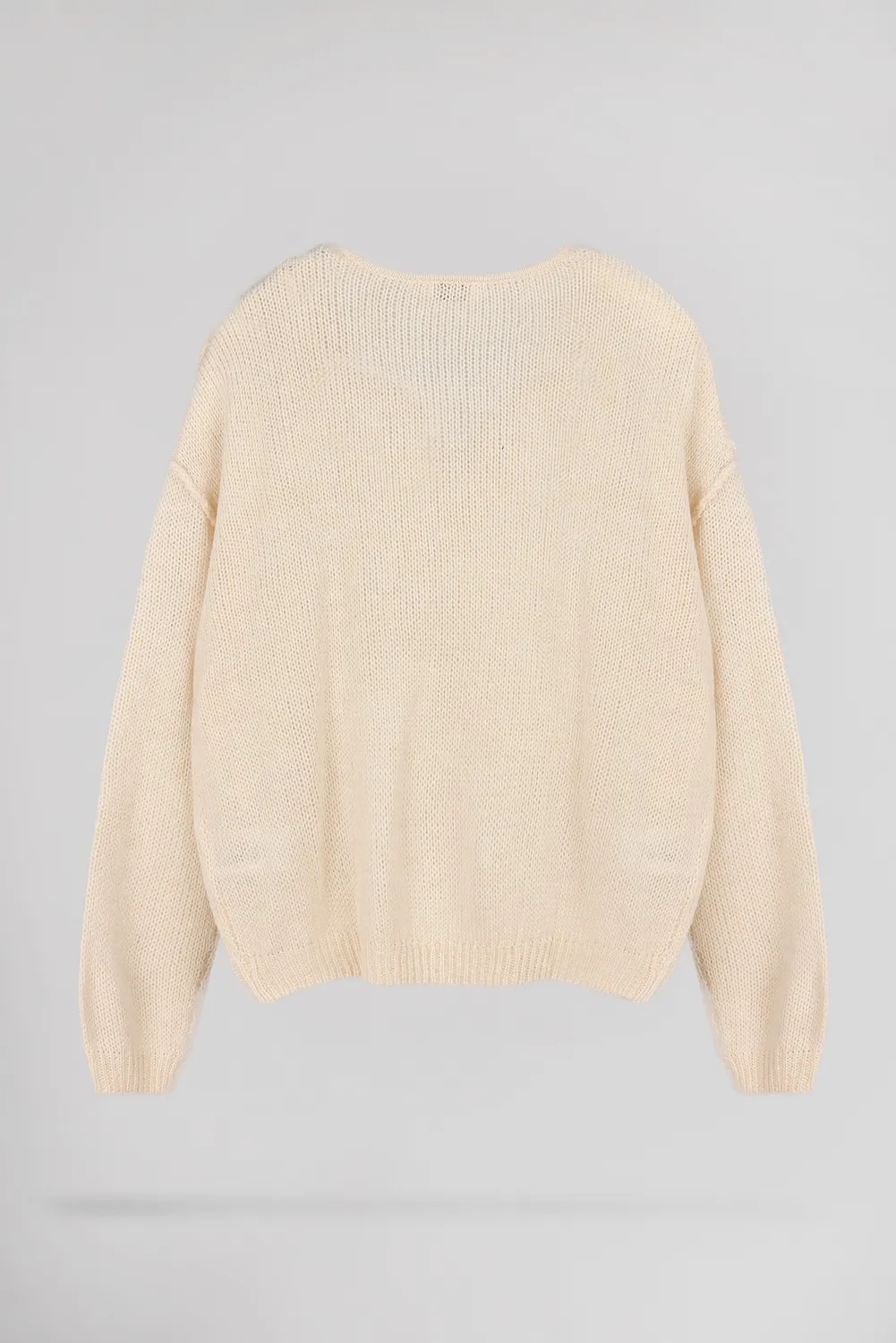 Teddy Smith P-Maggie pull donna lana bianco scollo V