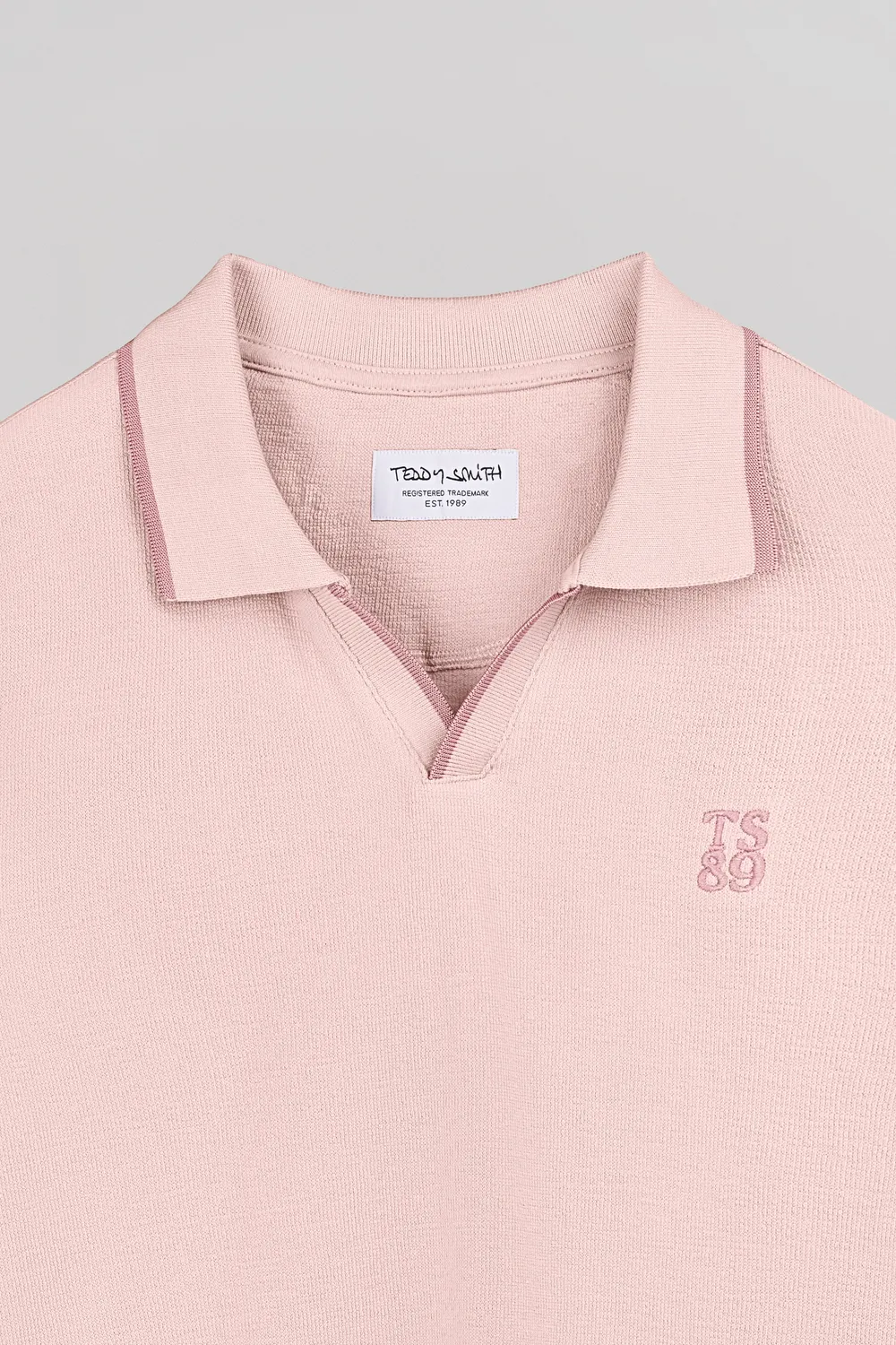 Teddy Smith P-Soner MC polo uomo rosa spugna cotone