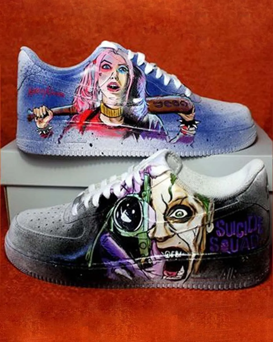 Never Say Never Air Force 1 Suicide Squad sneakers Joker Harley