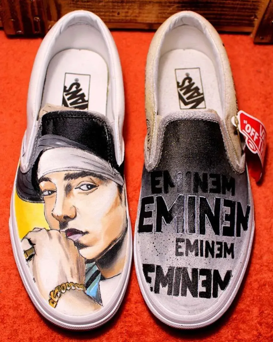 Vans Slip-On Sneakers Personalizzate Eminem