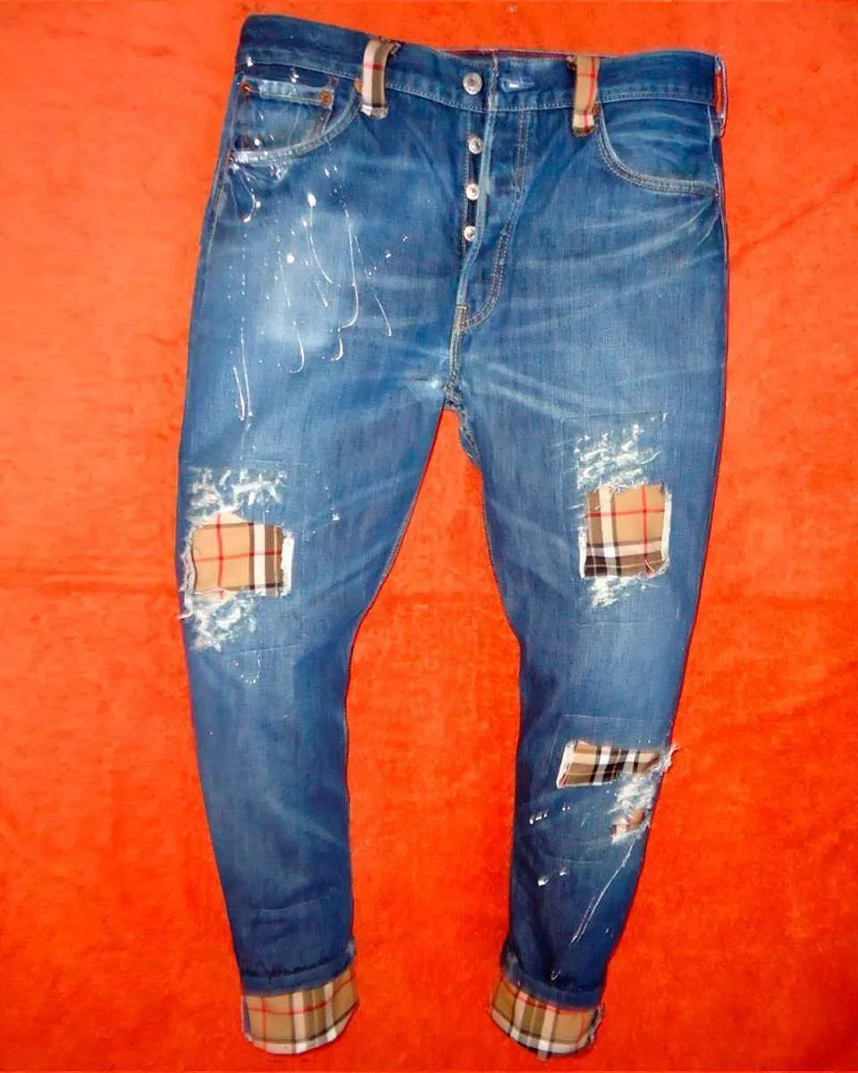 Never Say Never Burberry 03 jeans Levi's vintage tessuto
