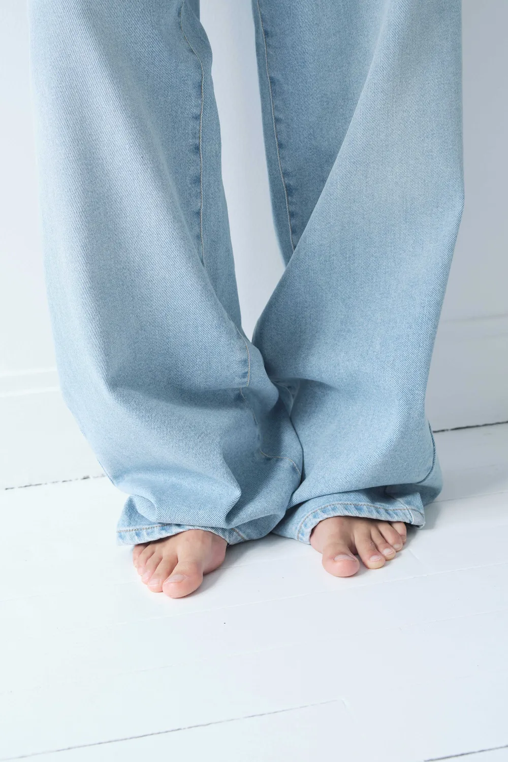 Acquaverde Dawn jeans used bleached largo dritto