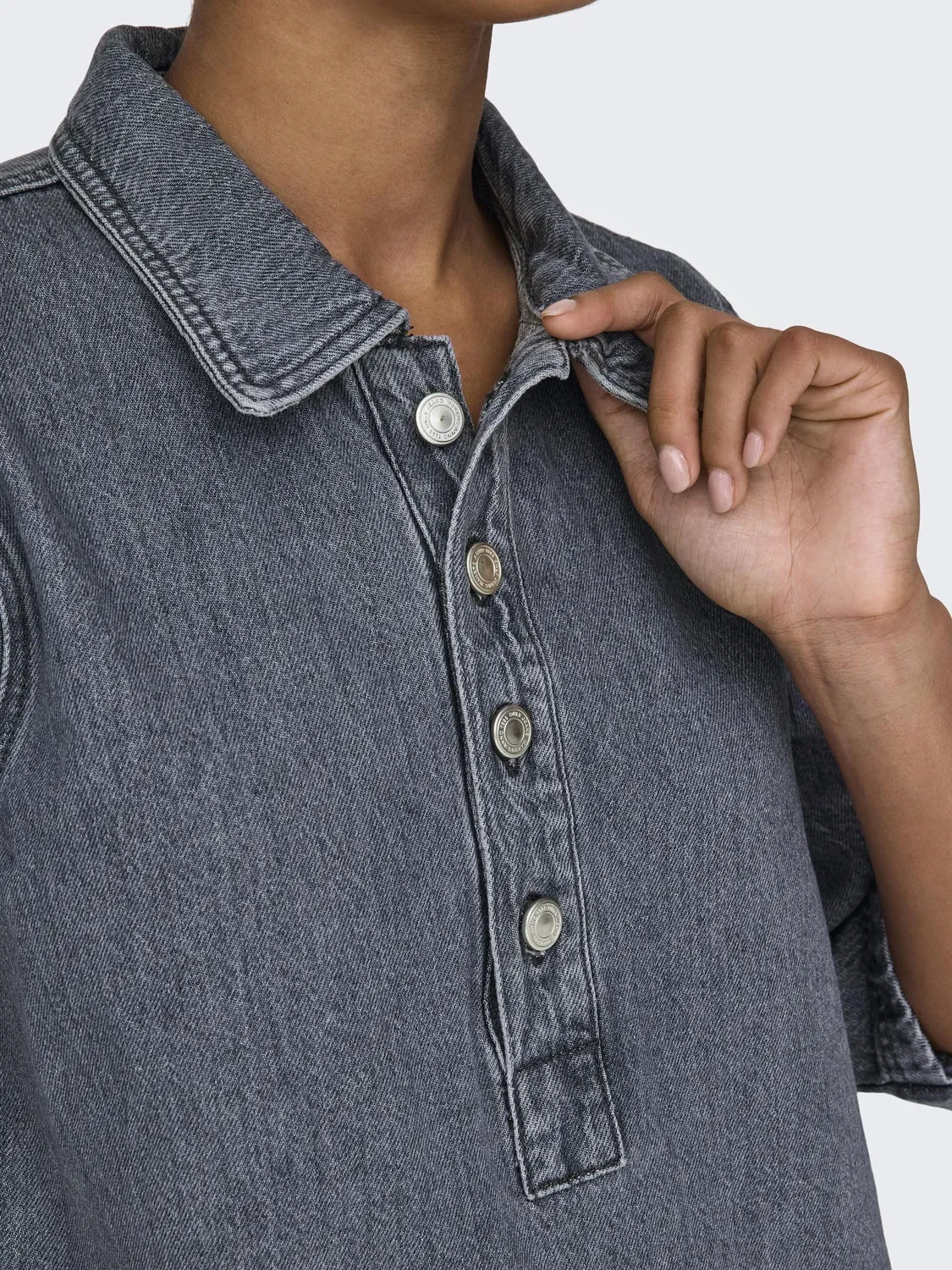 Only ONLGRY Short abito donna denim grigio S