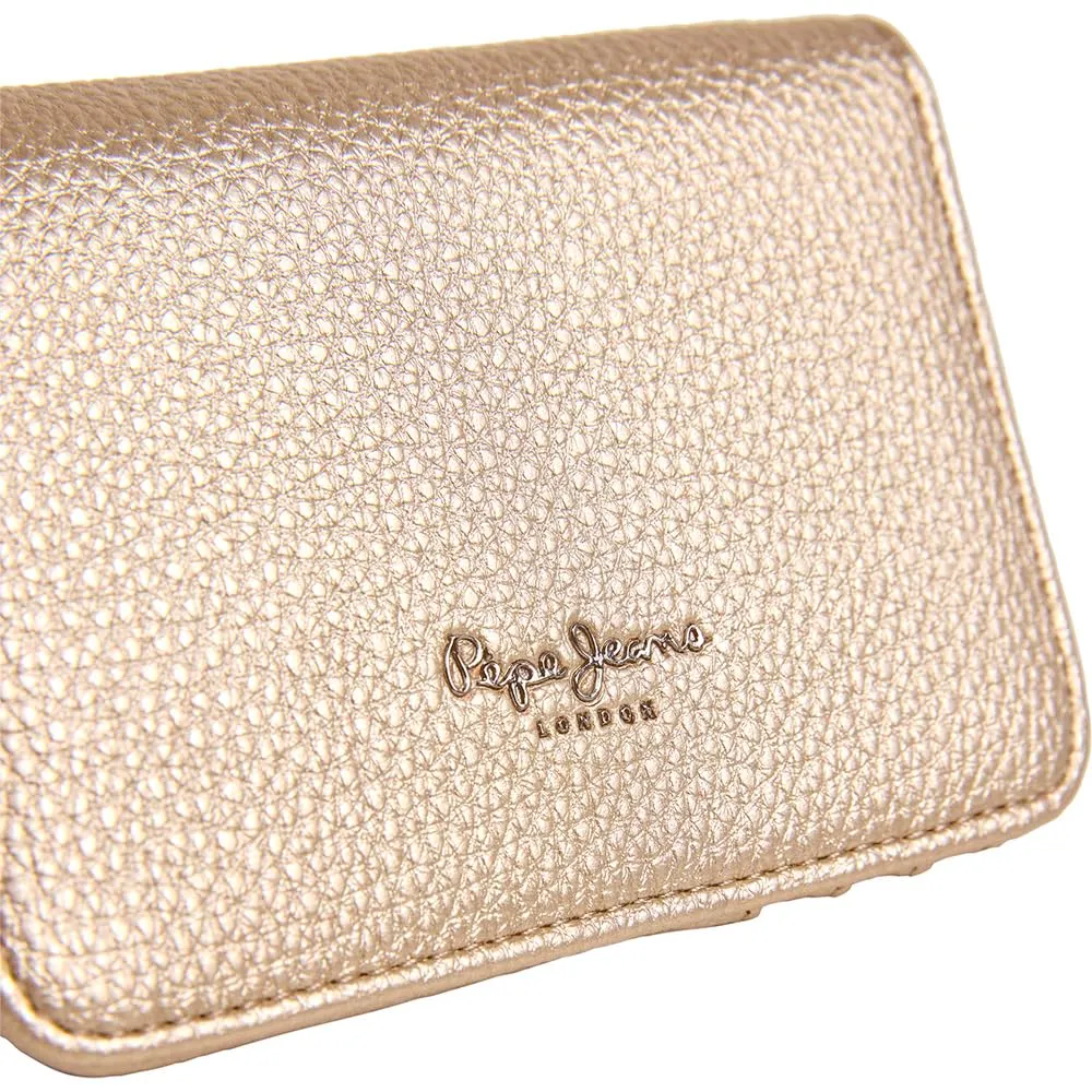 Pepe Jeans Tyler portafoglio donna oro chiusura bottone