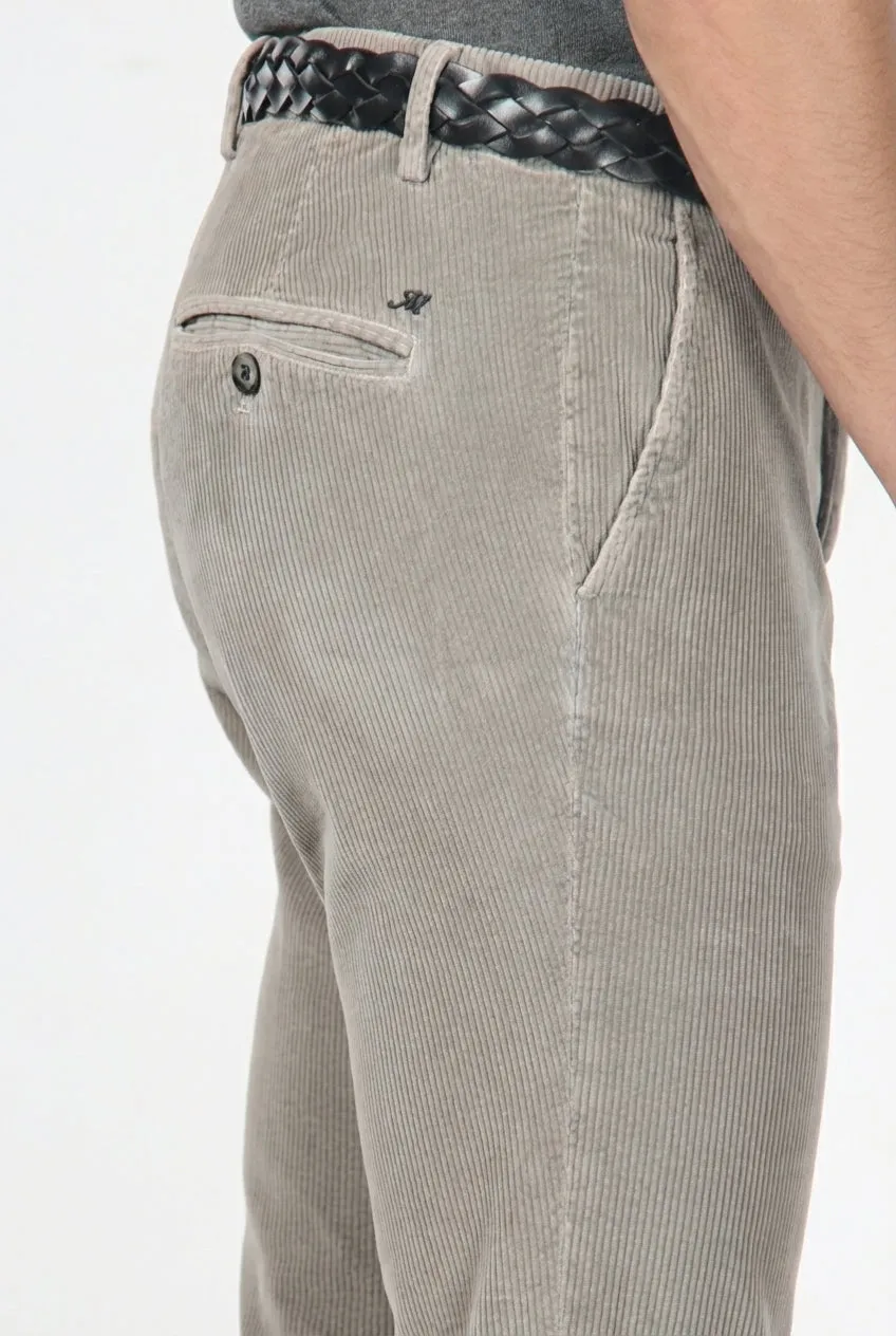 Mason's Milano pantalone chino uomo grigio velluto