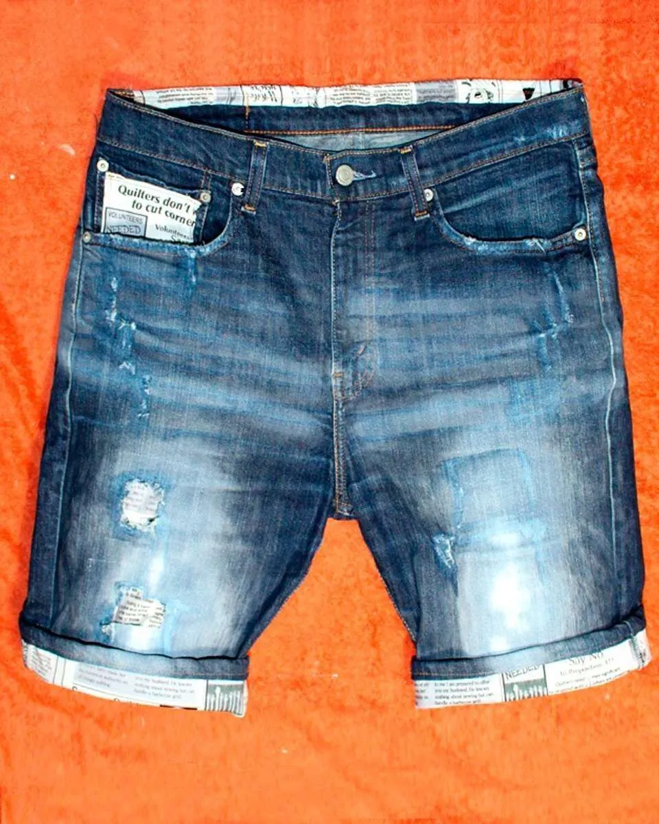 Never Say Never Levi's Vintage Giornale bermuda tessuto