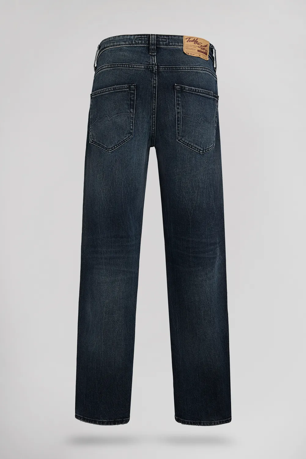 Teddy Smith Reg L32 Blue Black jeans uomo dritto stretch