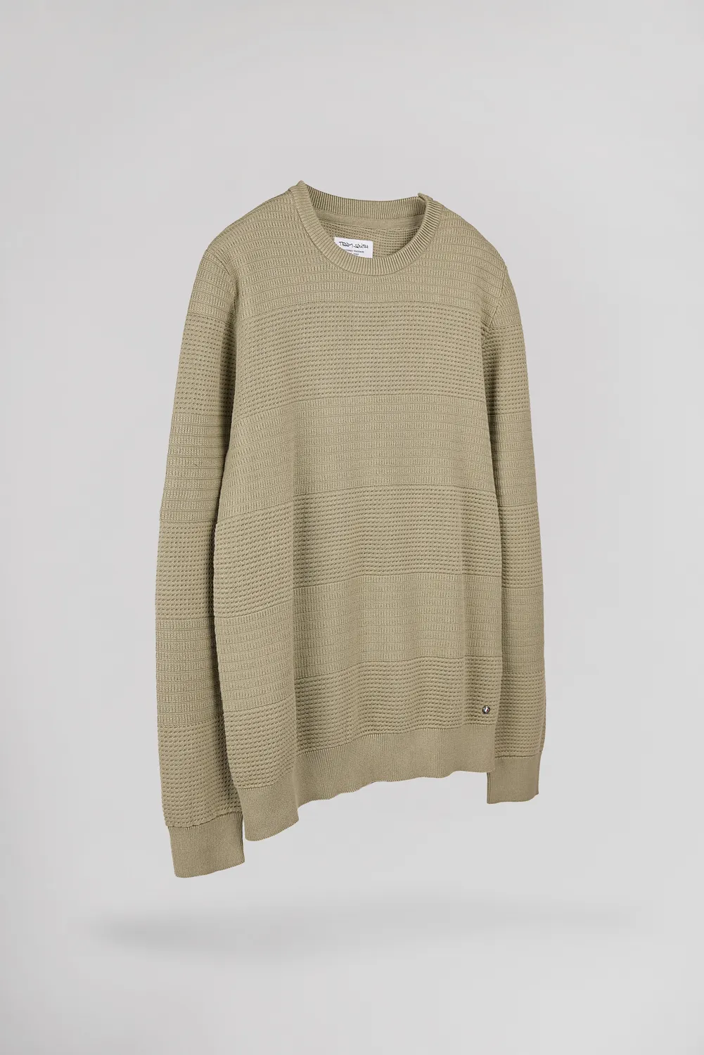 Teddy Smith P-Roni pull uomo bleach kaki girocollo