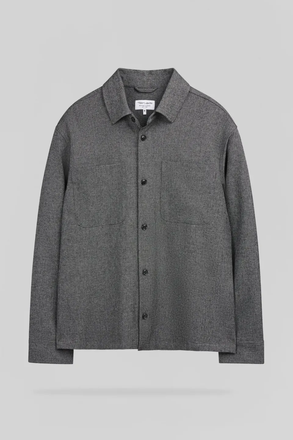 Teddy Smith C-Felix ML camicia uomo grigio regular fit