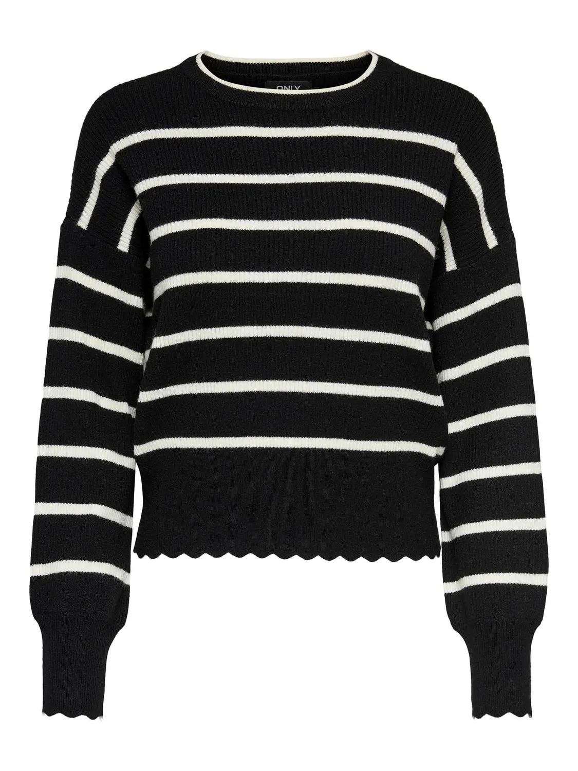 Only Onlibi Pullover Donna Nero a Righe M