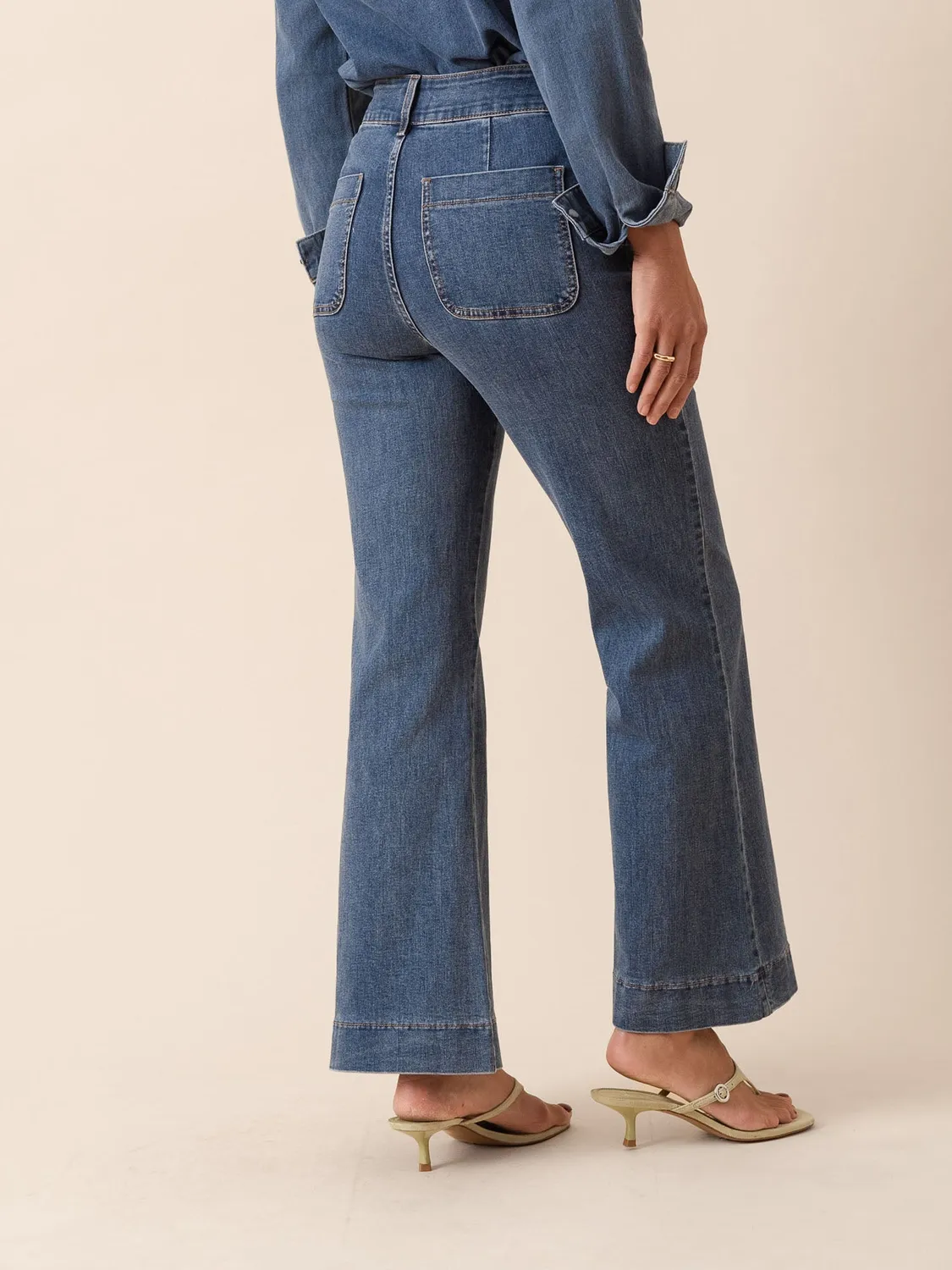 Oraije Elenette jeans flare blu stone