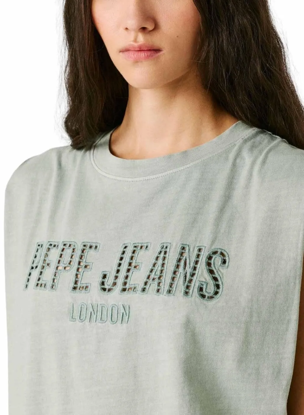 Pepe Jeans Mirari canotta donna bianca con logo
