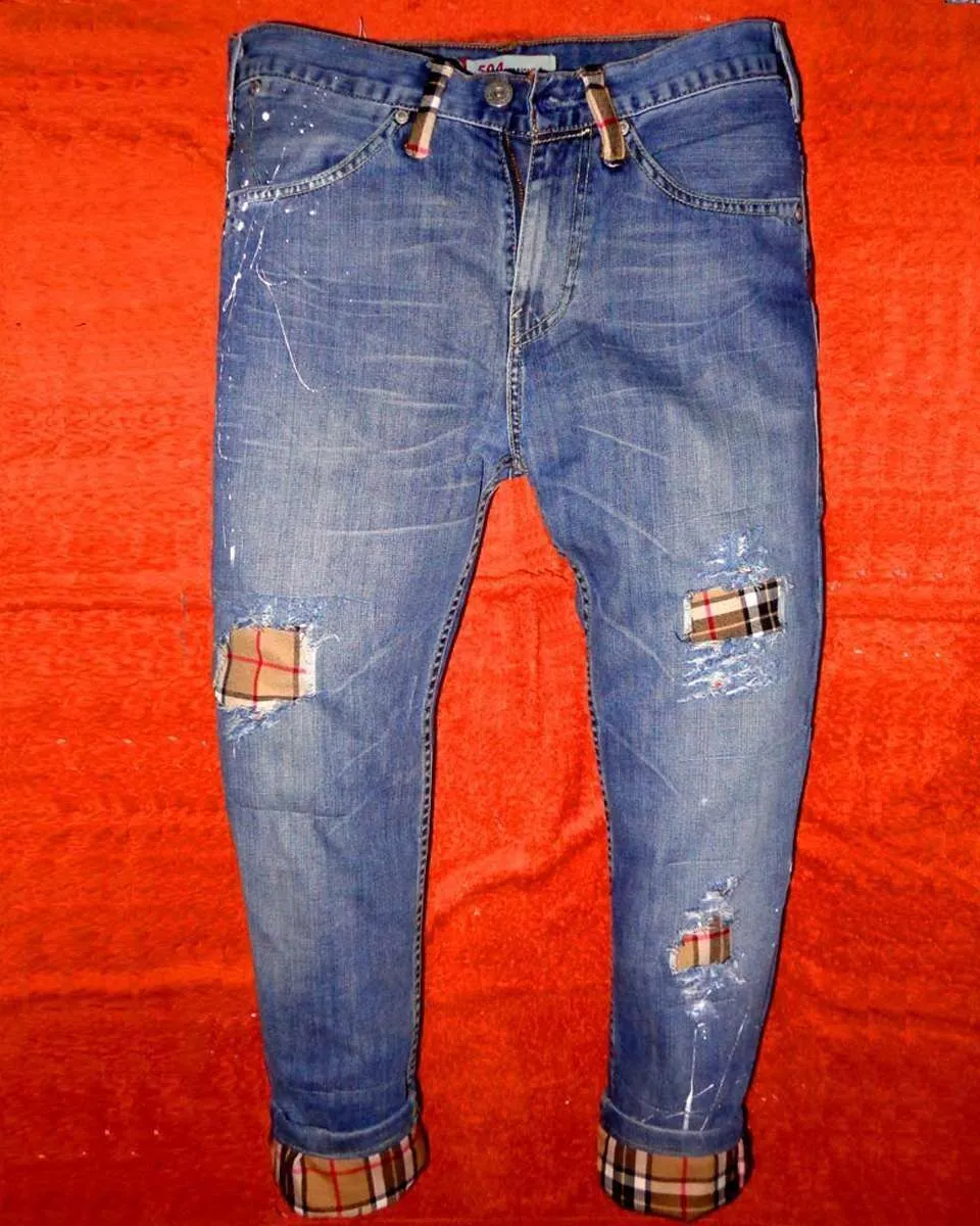 Never Say Never Levi's Vintage Taz jeans tessuto check