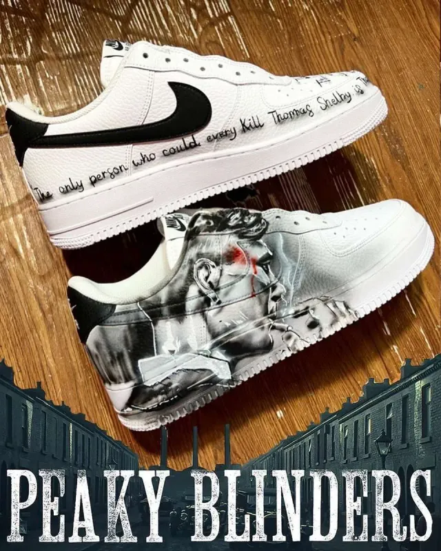 Nike Air Force 1 Tommy Shelby scarpe dipinte a mano Peaky Blinders