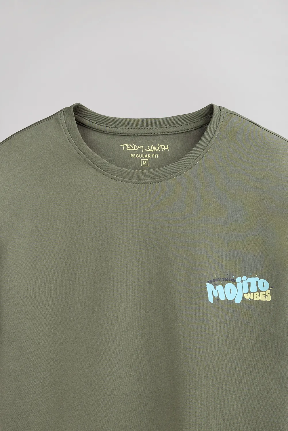 Teddy Smith T-Mojito MC T-Shirt Verde Militare Stampa