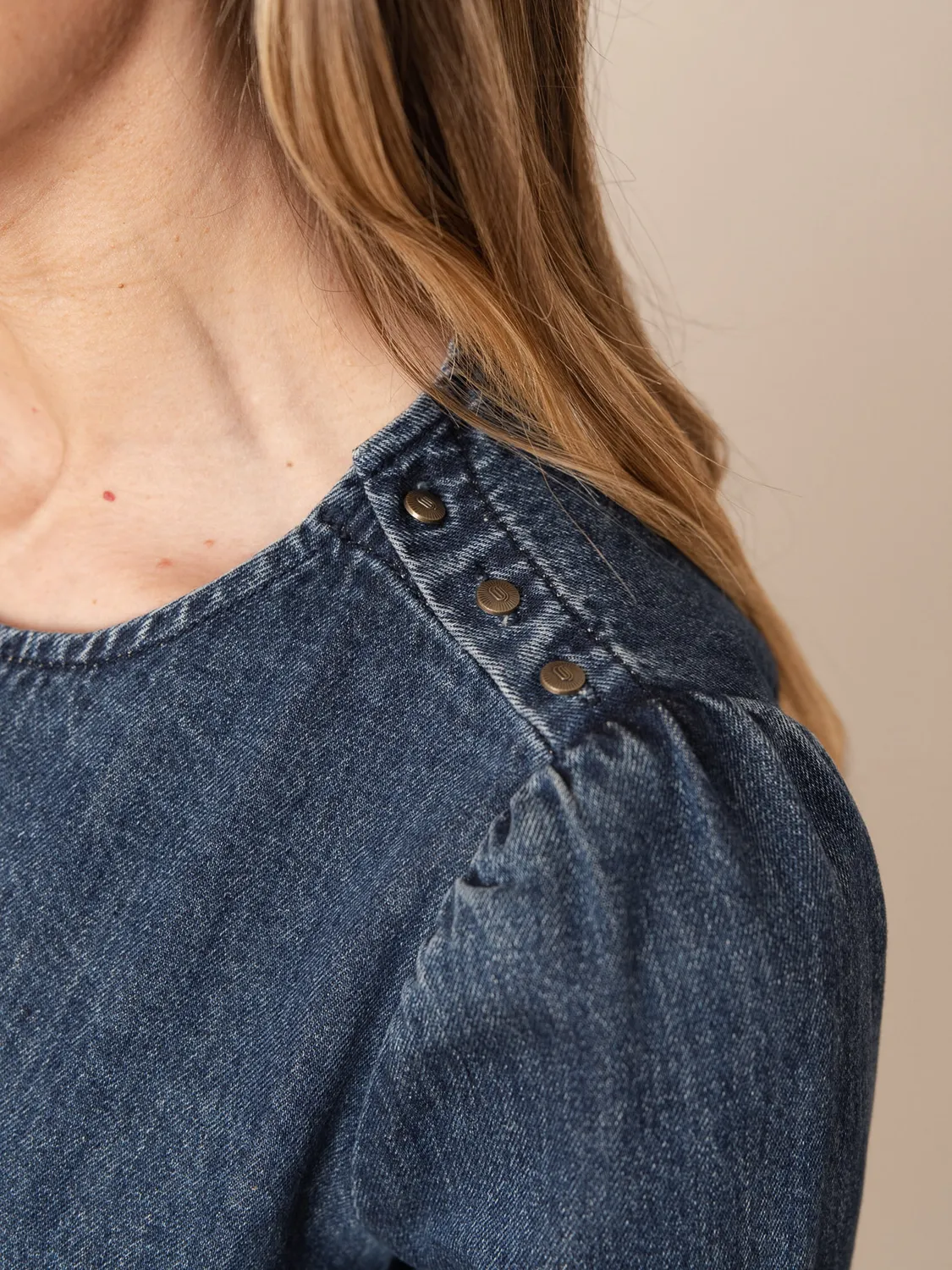 Oraije Laurene vestito blu scuro cotone