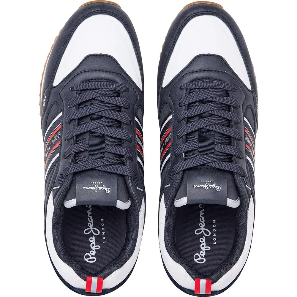 Pepe Jeans Dublin Sneakers Uomo Pelle Bianca Running