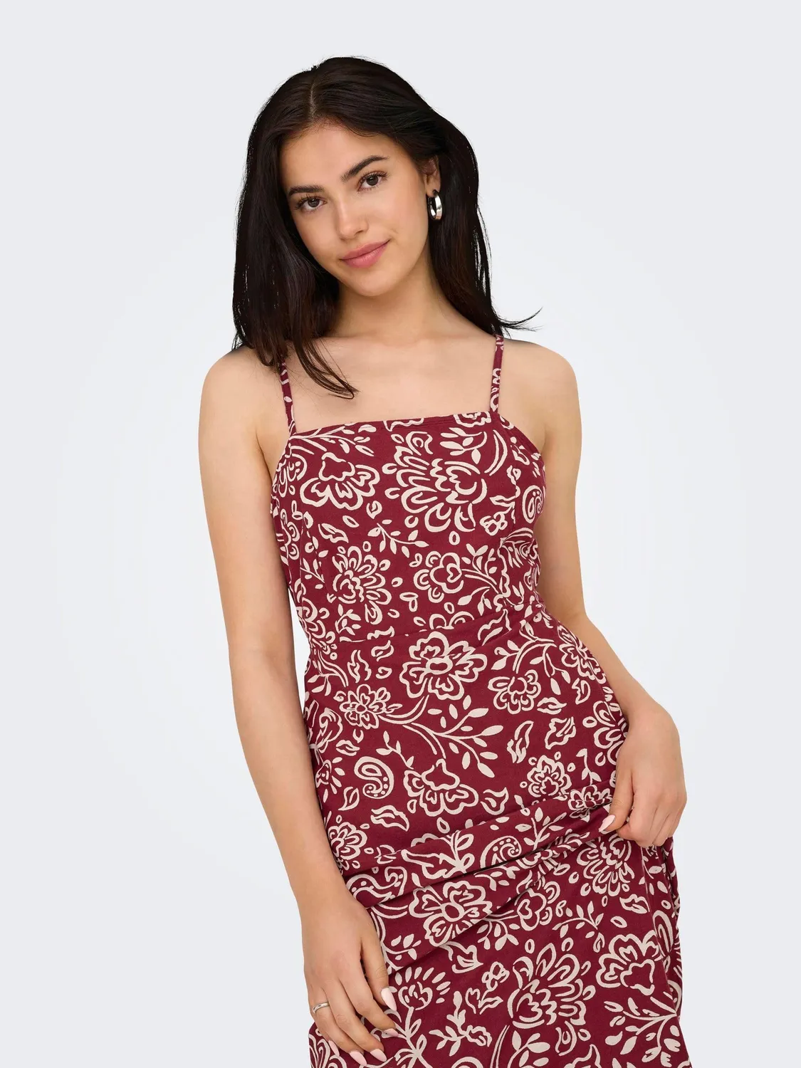 ONLY Onljakiri abito midi lino donna traspirante
