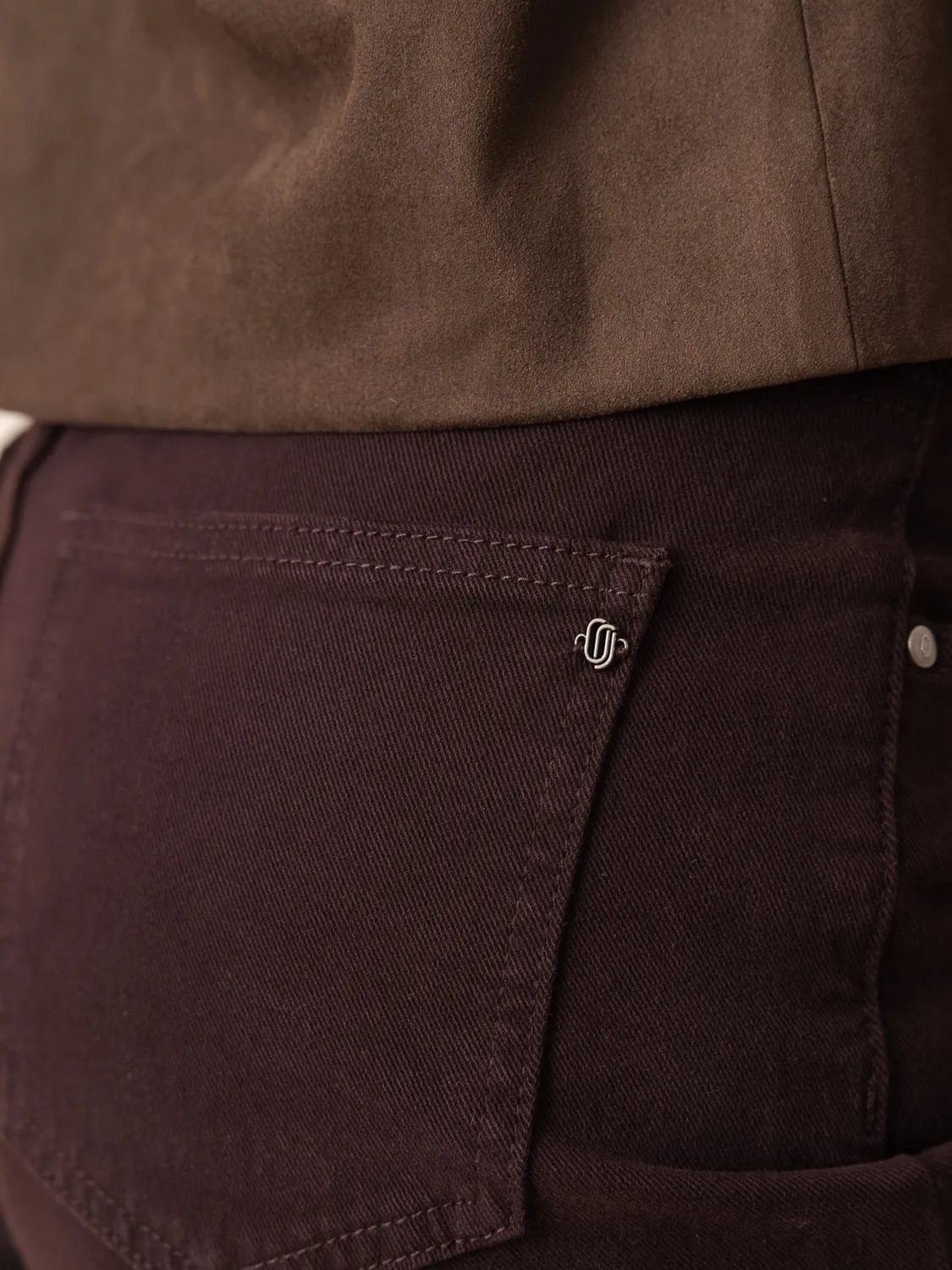 Oraije Mona jeans straight melanzana