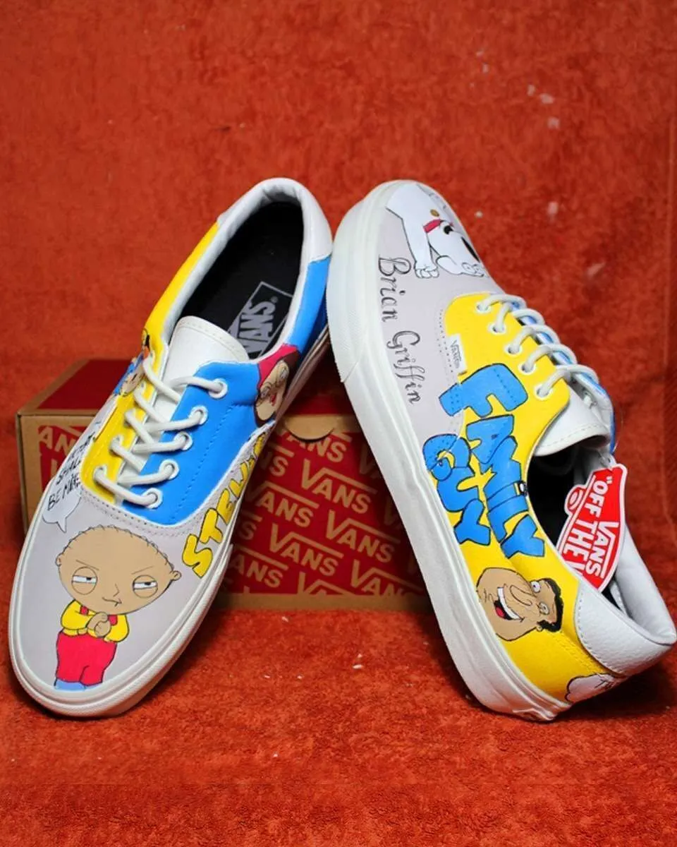 Vans Slip-On Family Guy sneakers dipinte a mano Griffin
