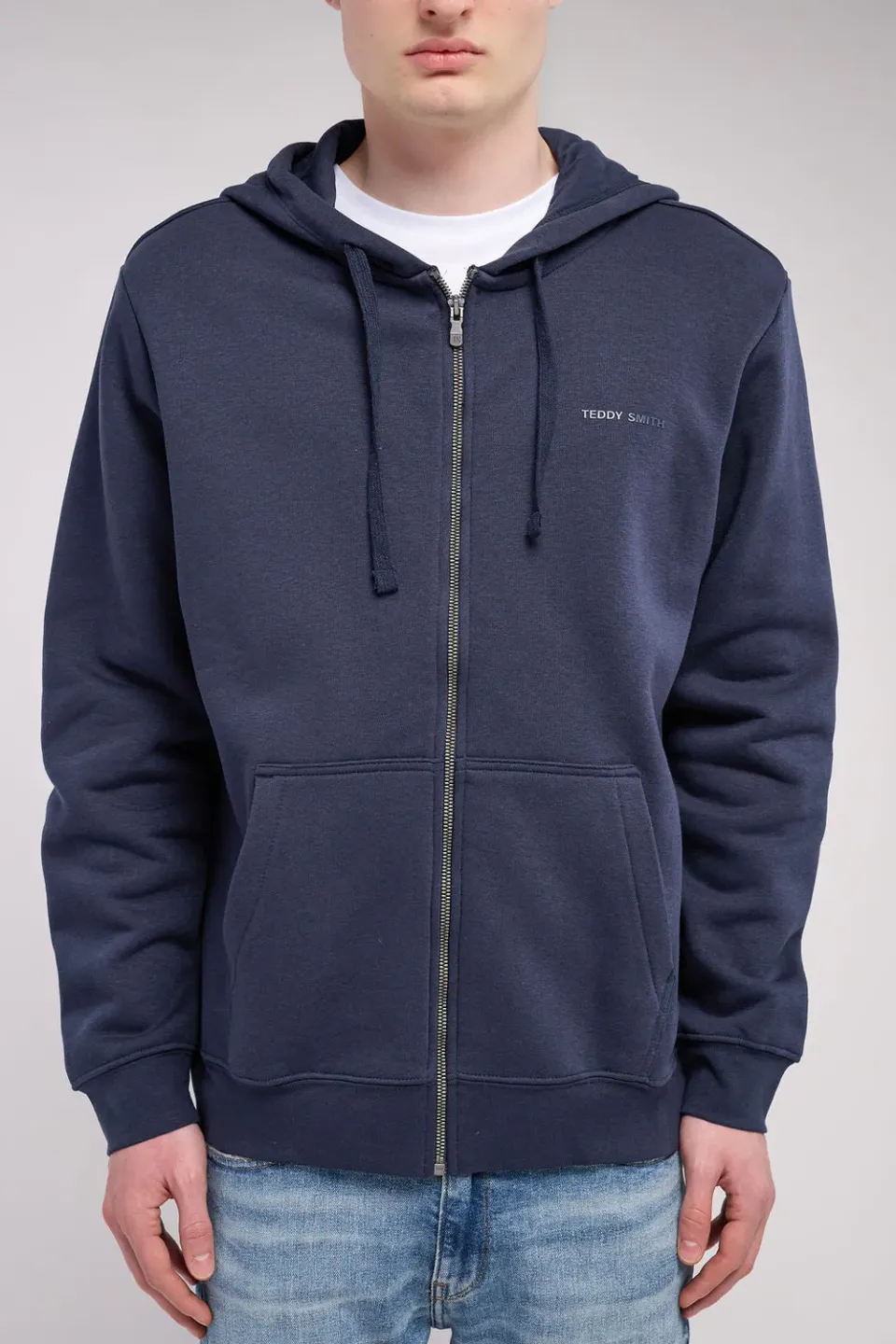 Teddy Smith Giclass Little felpa uomo blu zip