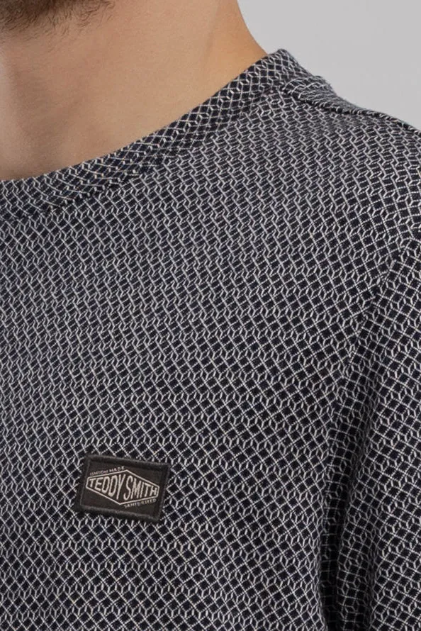 Teddy Smith T-Joos maglietta navy jacquard uomo