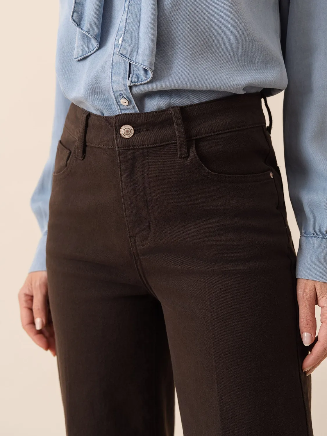 Oraije Vienna jeans wide cioccolato regular 1m60-1m70