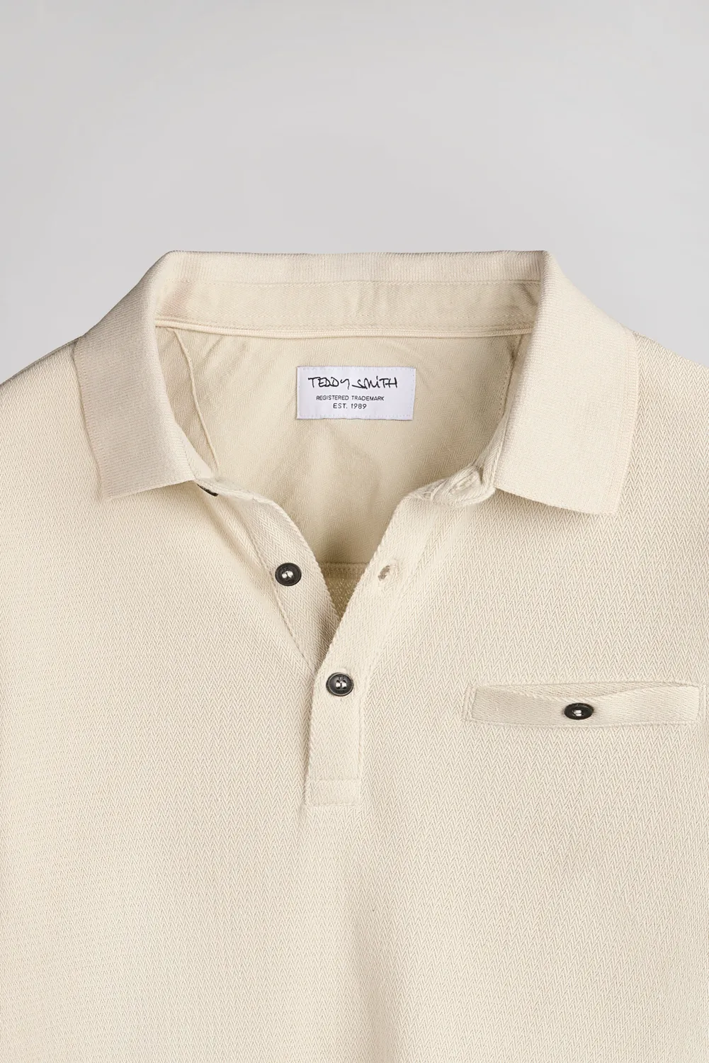 Teddy Smith P-Wesley MC polo uomo Cream cotone