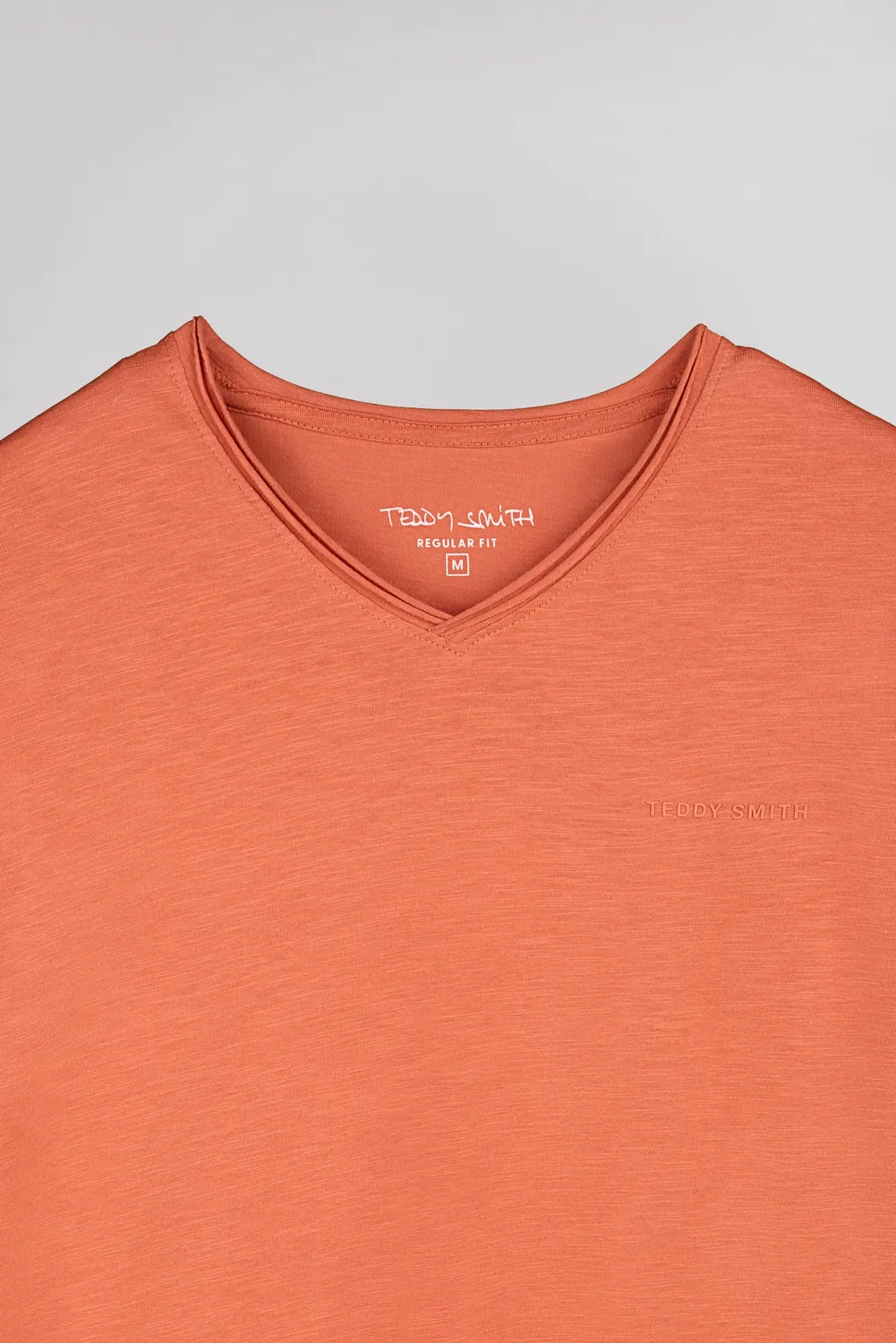 Teddy Smith T-Gildas T-Shirt Uomo scollo V rossa