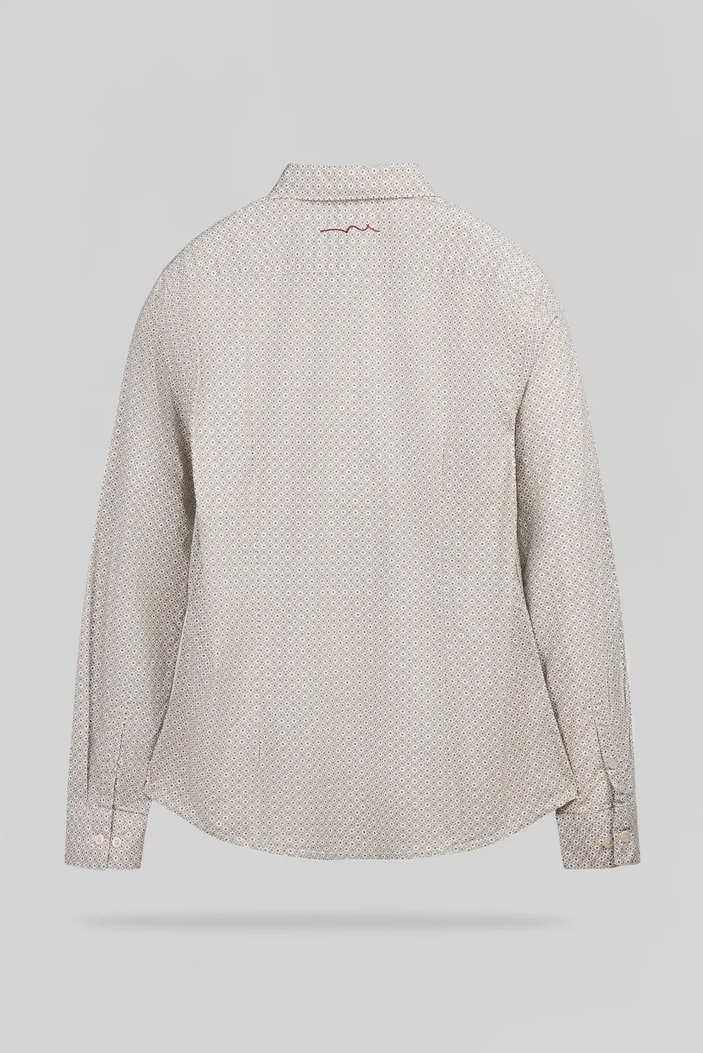 Teddy Smith Carton Camicia Uomo Slim Cream Stampa