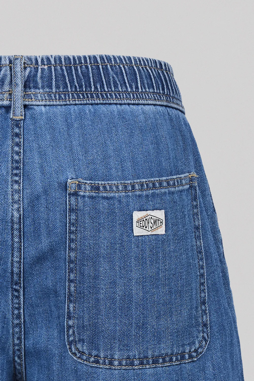 Teddy Smith S-Anton shorts uomo indigo denim elasticizzato
