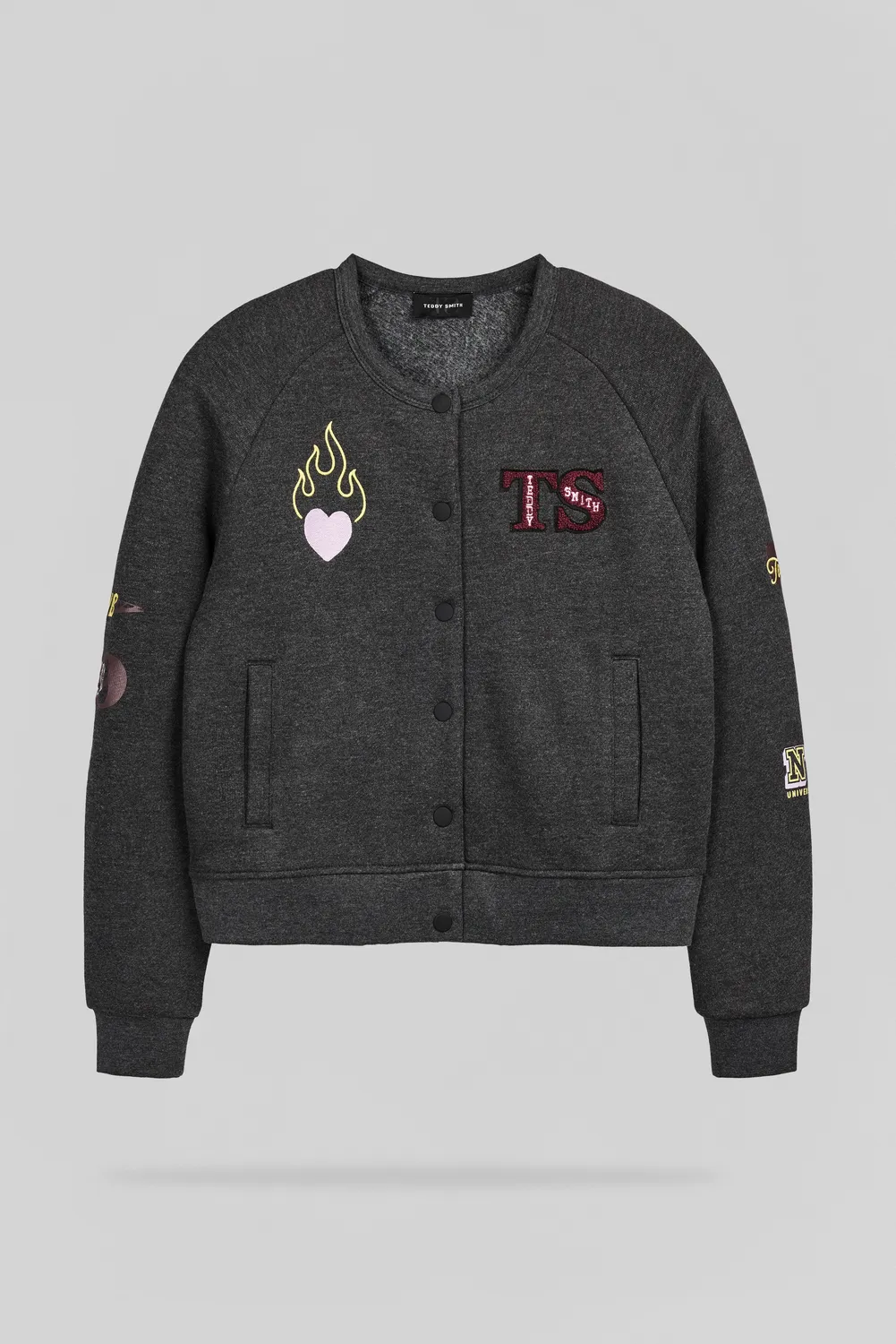 Teddy Smith G-Dian JR gilet nero melange bambina