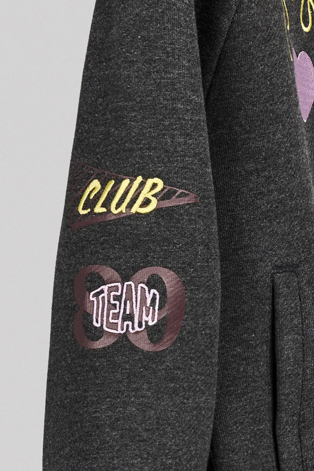 Teddy Smith G-Dian JR gilet nero melange bambina