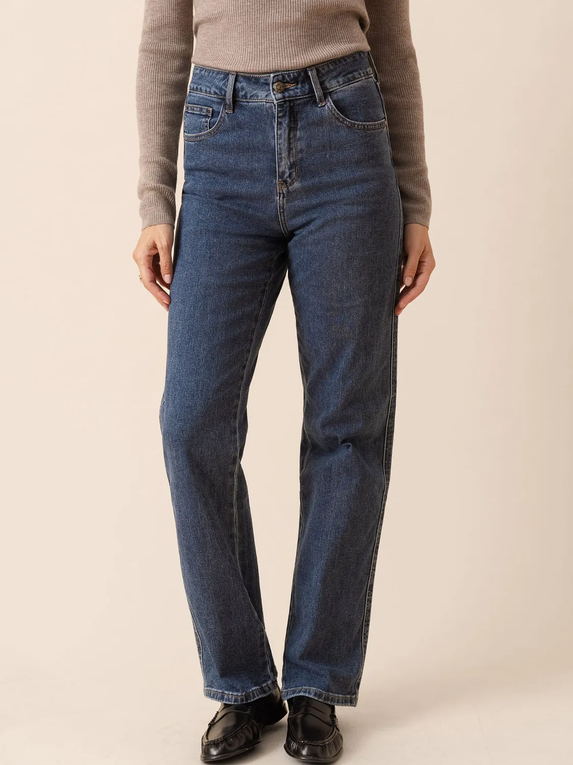 Oraije Kendall jeans dritti lunghi blu scuro
