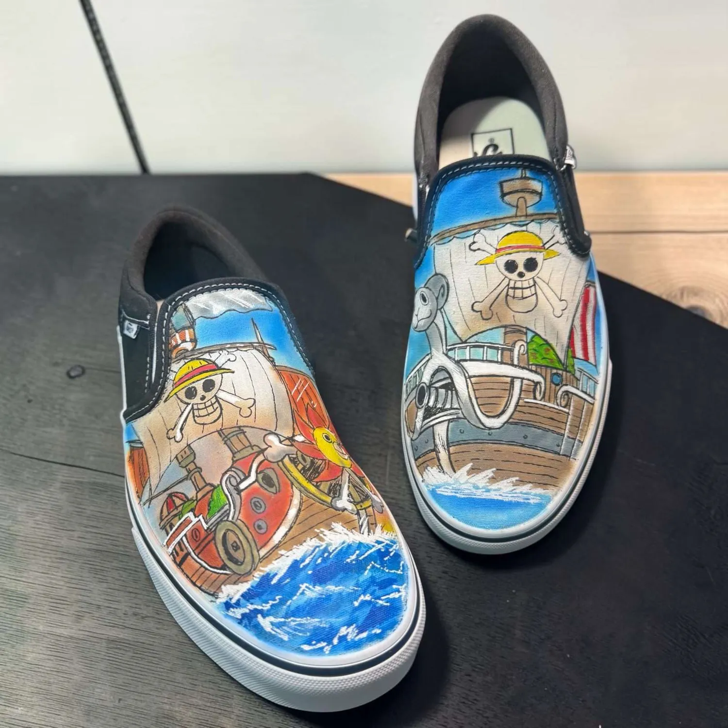 Never Say Never Vans Slip-On Thousand Sunny sneakers dipinte