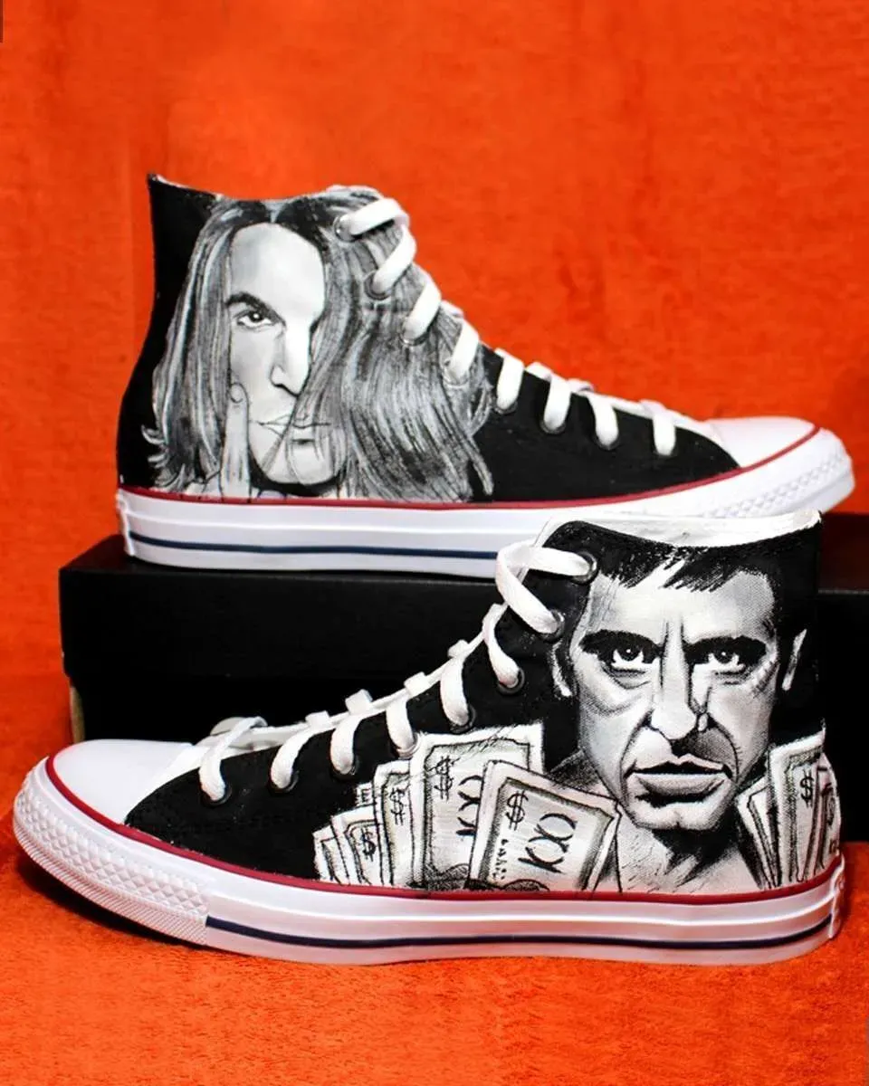 Never Say Never All Star Scarface Blow converse dipinte