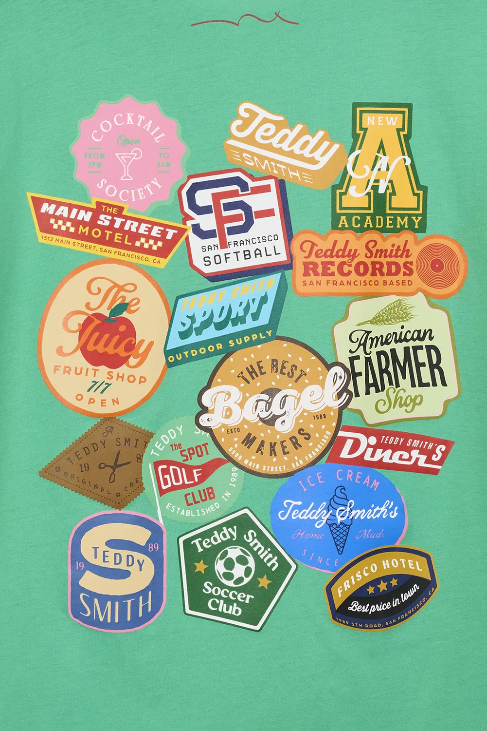 Teddy Smith T-Badge MC JR t-shirt bambino verde candy