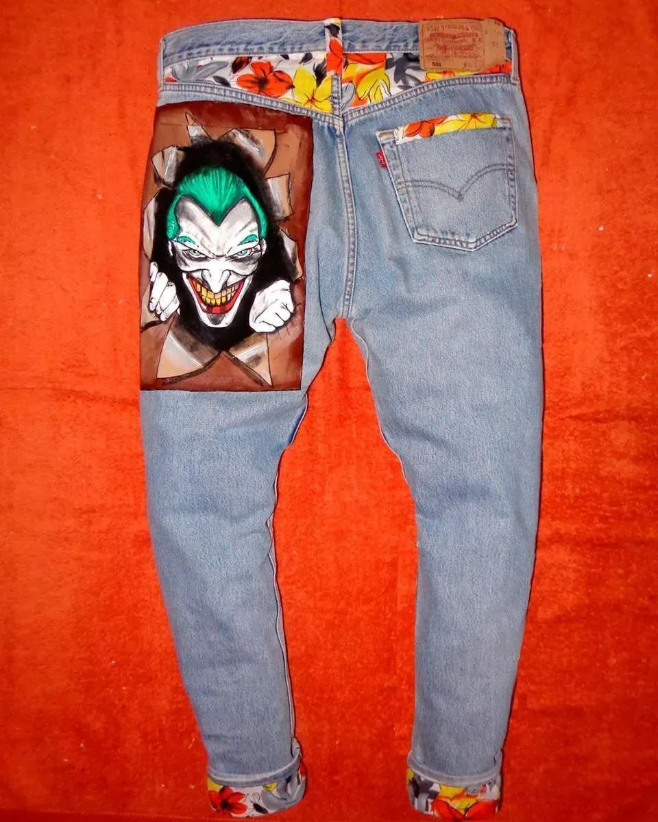 Never Say Never Levi's Vintage Jeans Joker Delirio Dipinto