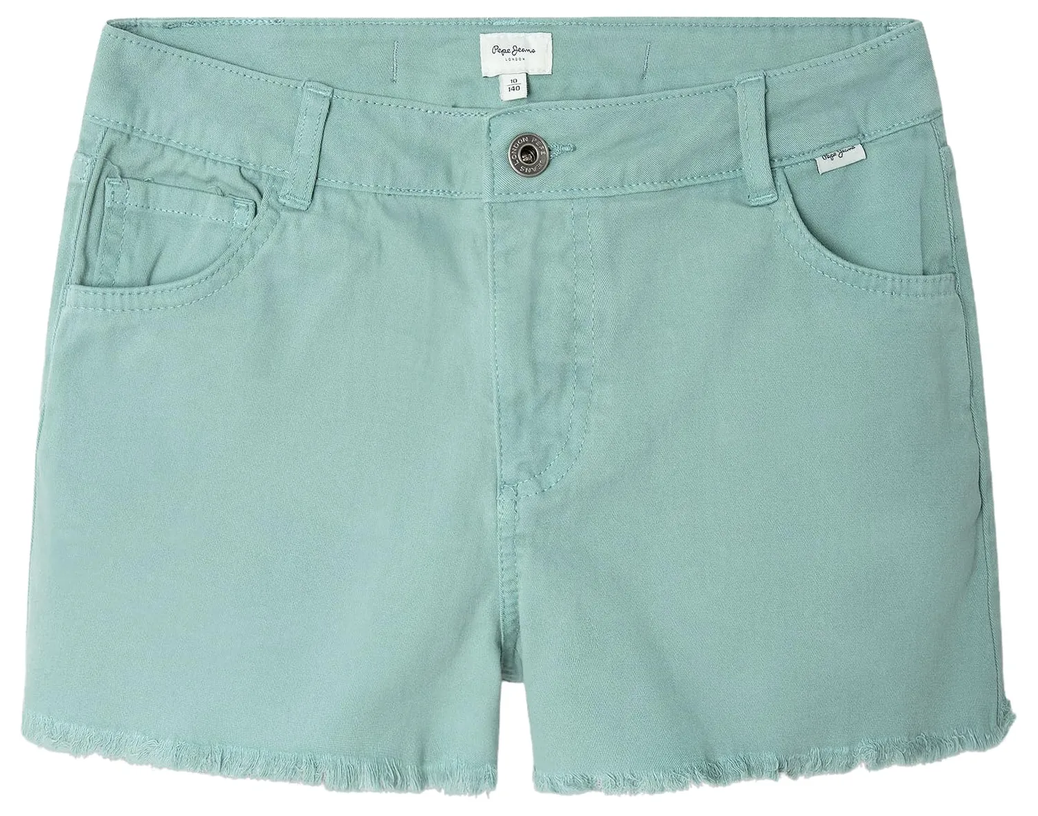 Pepe Jeans Ofra shorts bambina twill cotone orlo sfrangiato