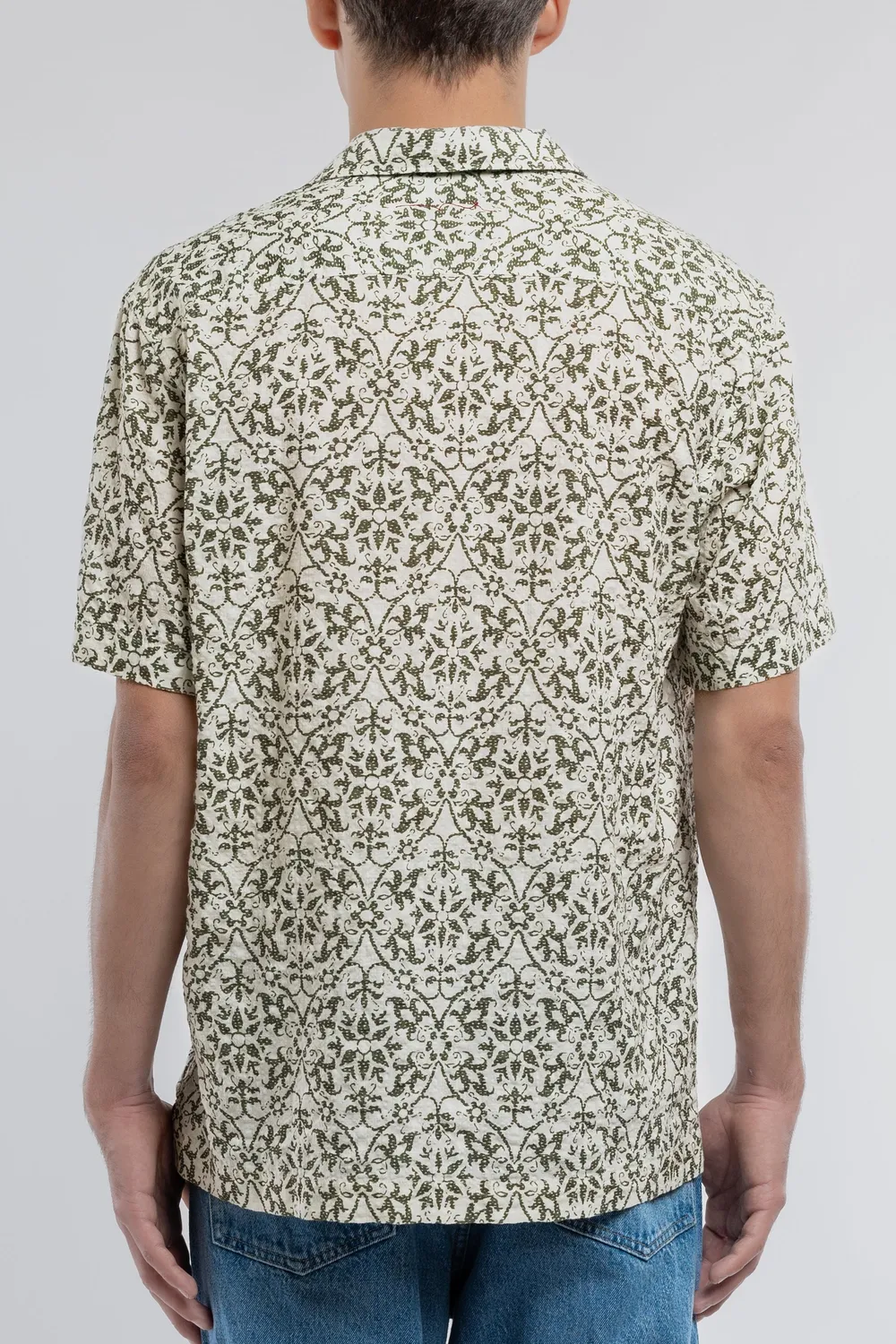 Teddy Smith C-Raymond MC camicia hawaiana cream fantasia