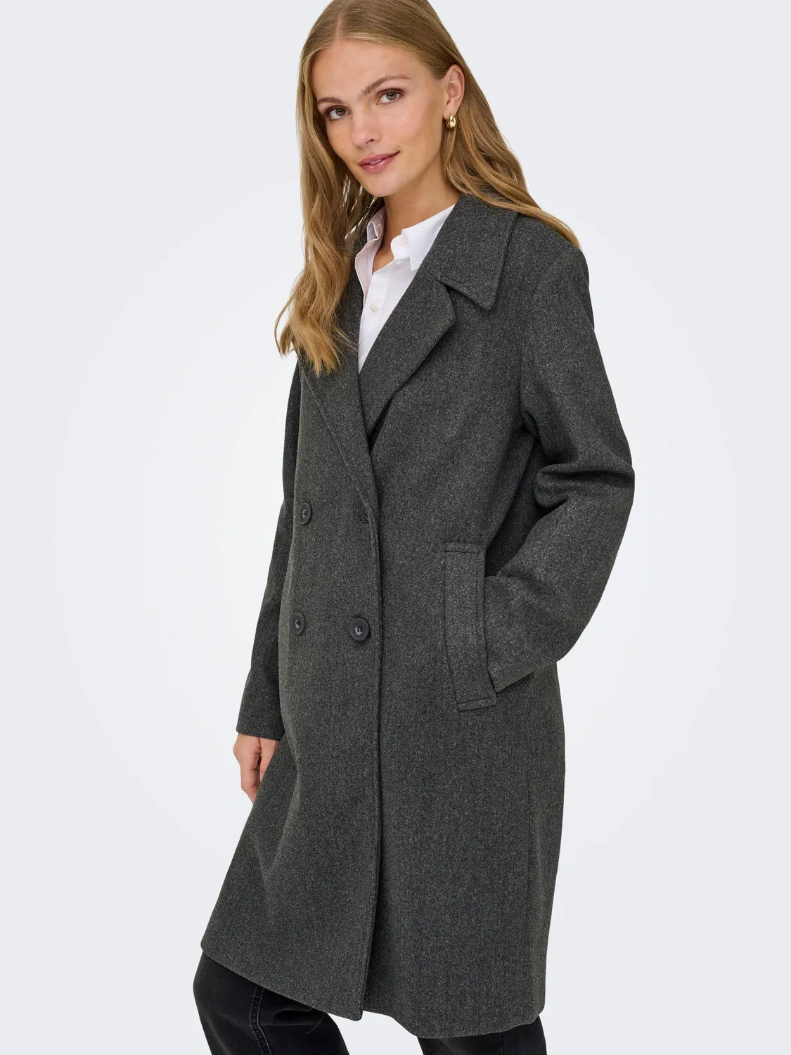 ONLY Onladina Life Cappotto lungo tinta unita
