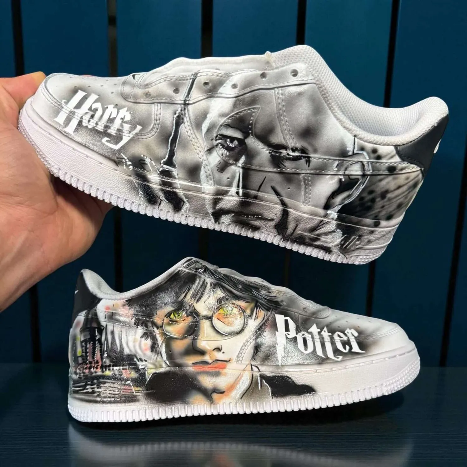 Nike Air Force 1 Harry Potter sneakers dipinte a mano