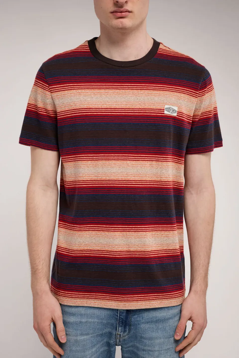 Teddy Smith T-Corey MC T-Shirt Uomo Marrone Scuro Worker