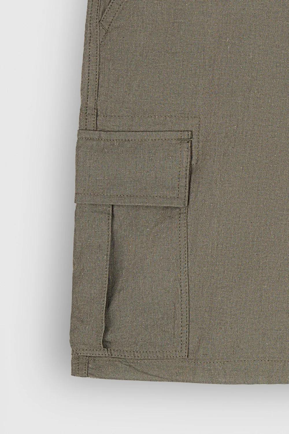 Teddy Smith S-Linen Cargo S shorts kaki lino