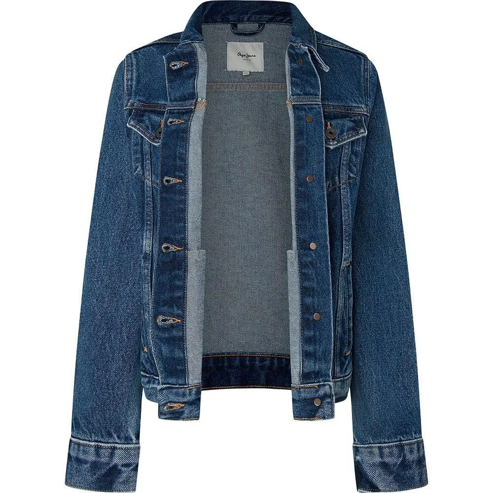 Pepe Jeans Giacca Jeans Donna Blu XXS Lavaggio Pietra