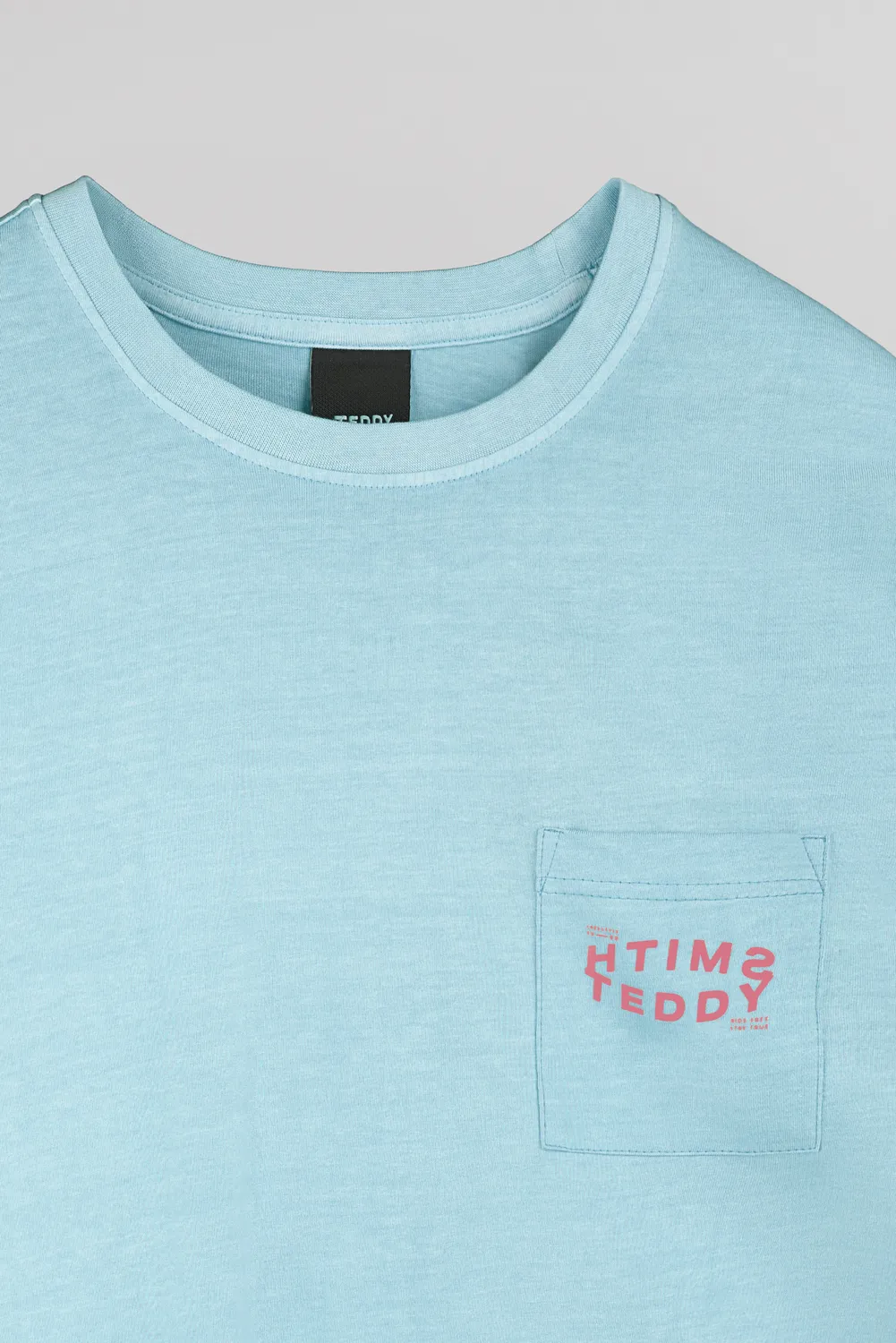 Teddy Smith T-Squad MC t-shirt larga blu lagon delavé