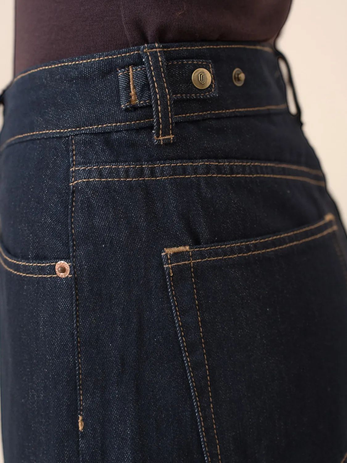Oraije Brune jeans barrel grezzo