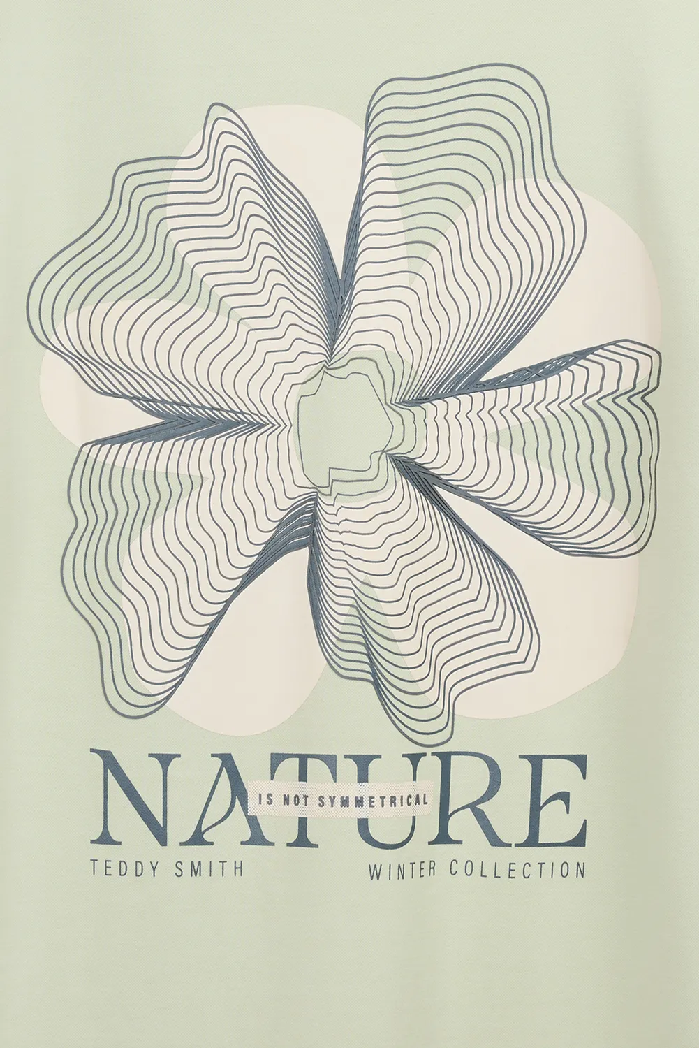 Teddy Smith T-Nature MC t-shirt verde nacre 100% cotone