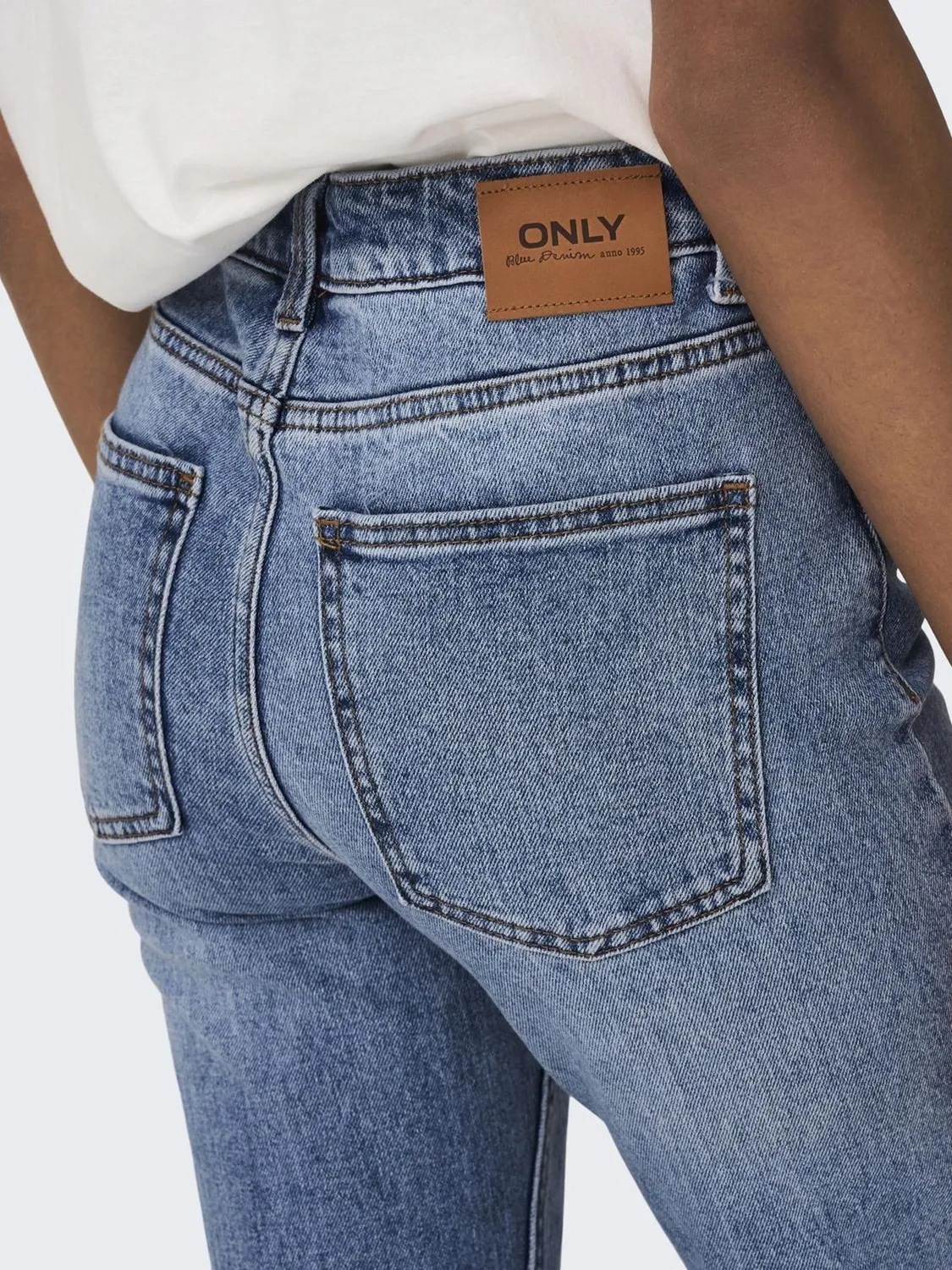 ONLY ONLWAUW High Waist jeans flare vita alta blu